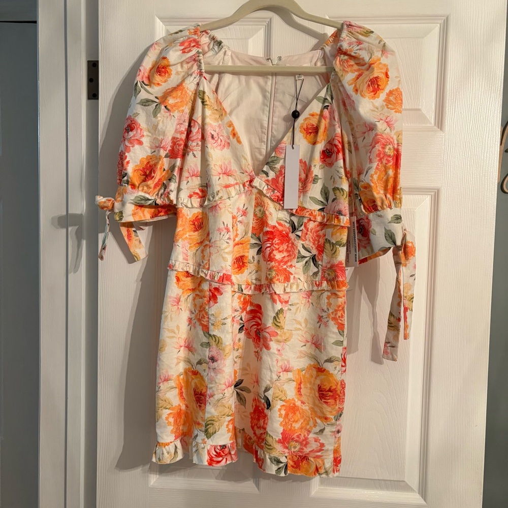 Floral Puff Sleeve Dress - Picture 4 of 6